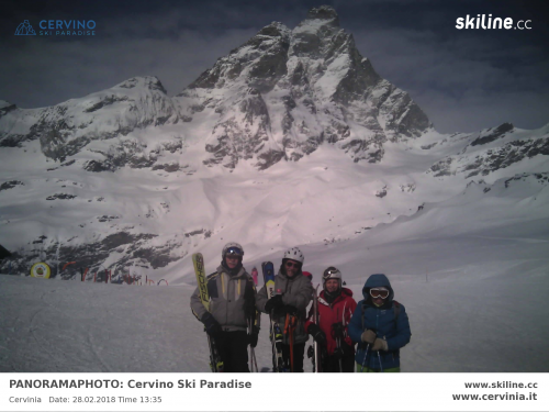 28/02/2018 Ski à Valtournenche/ Cervinia Val d'Aoste Ao Italie 