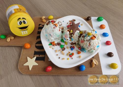 Crème glacée aux m&m's