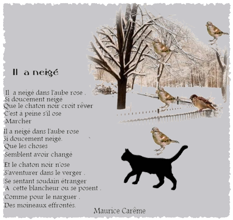 "Il a neigé" poème de Maurice Carême