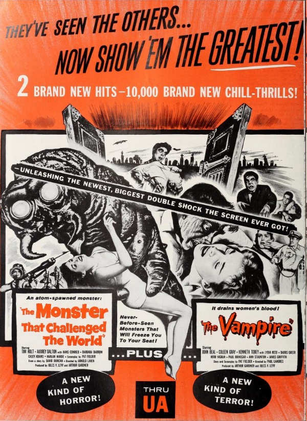 THE MONSTER THAT CHALLENGED THE WORLD box office USA 1957