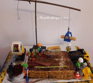 Gâteau anniversaire travaux chantier