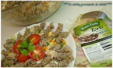 SALADE DE TORTI DE LENTILLES VERTES 