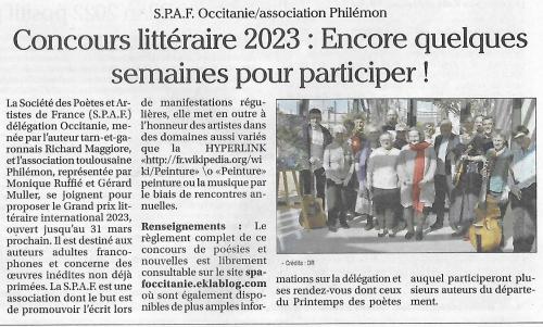 ANNONCES DU CONCOURS