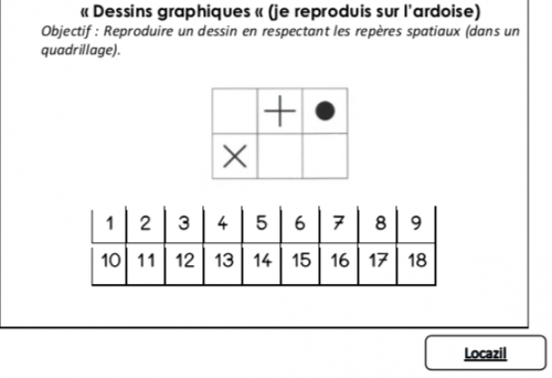 Fiche de suivi pour l’atelier « Dessins graphiques » GS