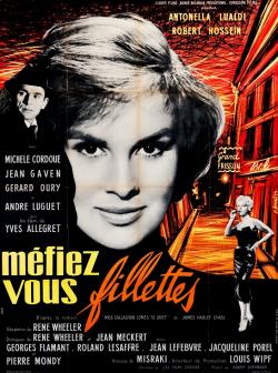 MEFIEZ VOUS FILLETTES BOX OFFICE FRANCE 1957 AFFICHE DE CHRISTIAN BROUTIN