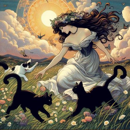 Chats et Miss Printemps