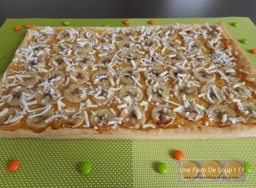 Tarte feuilletée banane exotique
