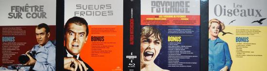 Alfred Hitchcock Les Classiques : Fenêtre sur cour / Sueurs Froides / Psychose / Les Oiseaux (4K Ultra HD + Blu-ray)