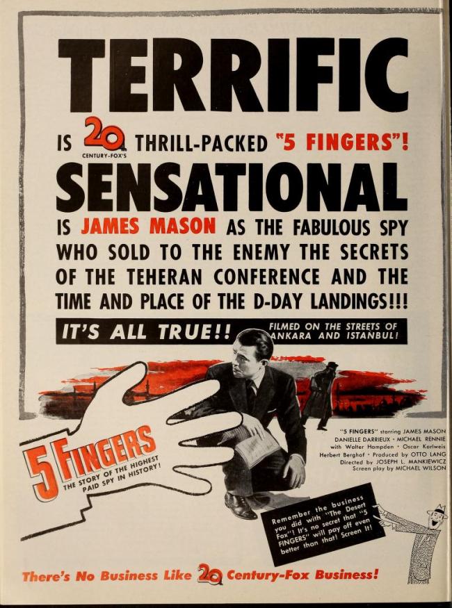 BOX OFFICE USA DU 26 FEVRIER 1952 AU 3 MARS 1952