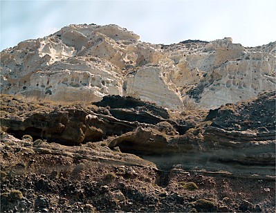 santorin couche de lave