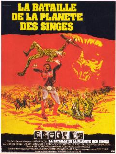 LA BATAILLE DE LA PLANETE DES SINGES AFFICHE FRANCE 1973