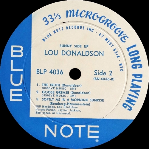 洋楽 LOU DONALDSON SUNNY SIDE UP 4036 Lou Donaldson Sunny Side Up Blue Note BN 4036 Japan VINYL LP OBI