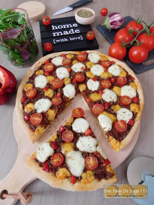 Pizza bolognaise végétale