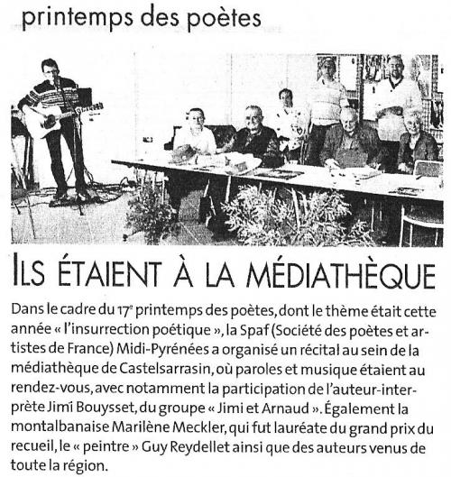 LA PRESSE EN MARS