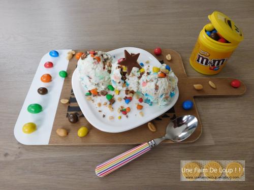 Crème glacée aux m&m's