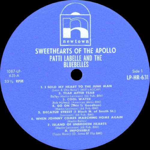 The Bluebelles Featuring Patti La Belle : Album " Sweethearts Of The Apollo " Newton Records 631 [ US ]