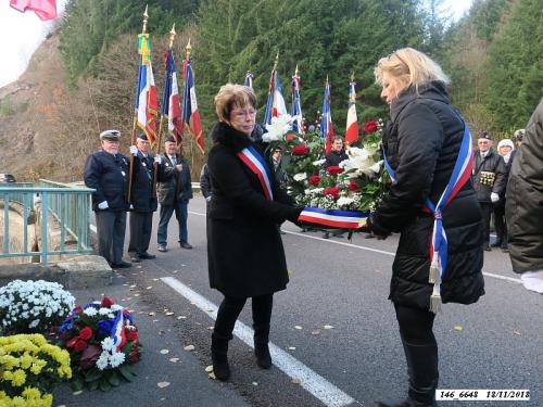 * Cérémonie du 74ème anniversaire de la Libération et hommage au Général Diégo Brosset", devant la stèle au lieu-dit "Passavant".