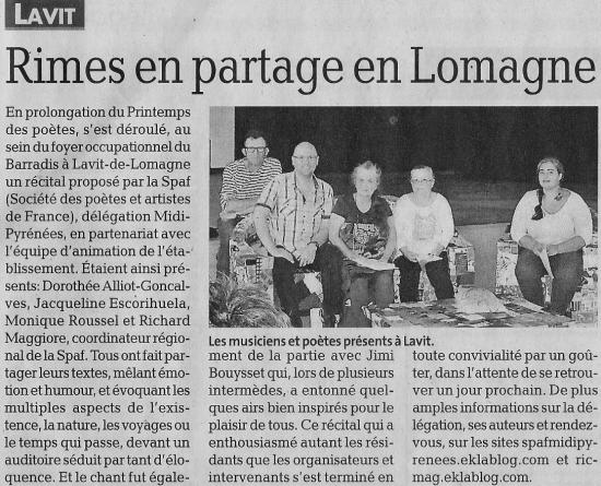 RIMES EN LOMAGNE