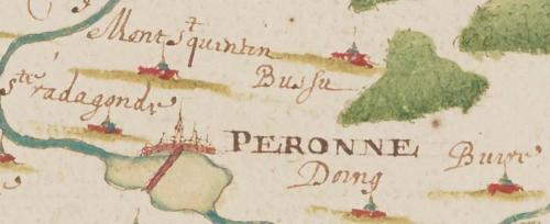 Péronne - Cartes, plans et vues de la Picardie et pays voisins, XVIIIe s. (gallica)