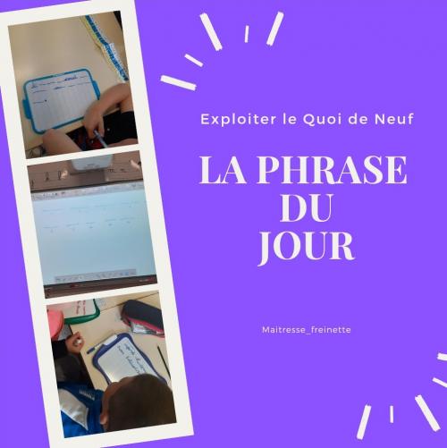 La Phrase du -quoi de neuf- du jour