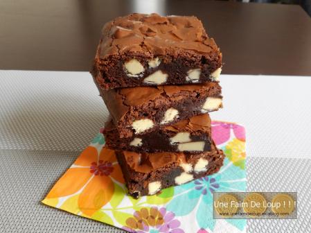 Brownie aux pépites de chocolat blanc