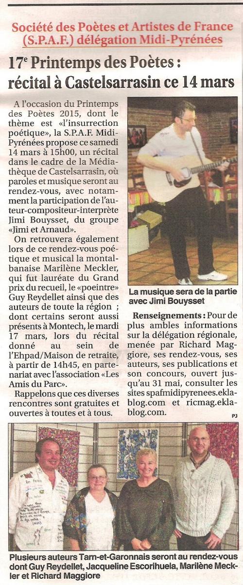 LA PRESSE EN MARS