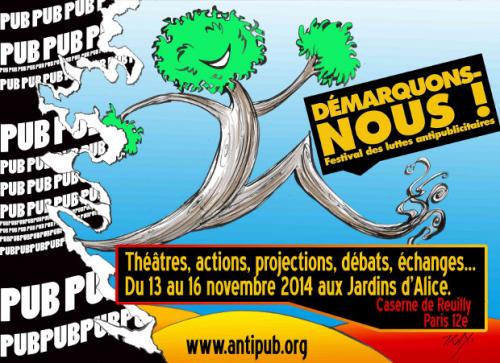 Du 13 au 16 novembre Festival antipub à Paris: venez nombreux