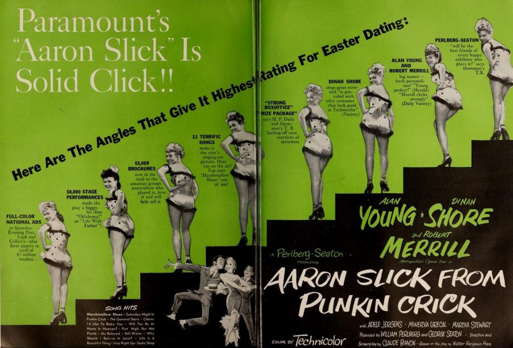 AARON SLICK FROM PUNKIN CREEK BOX OFFICE USA 1952