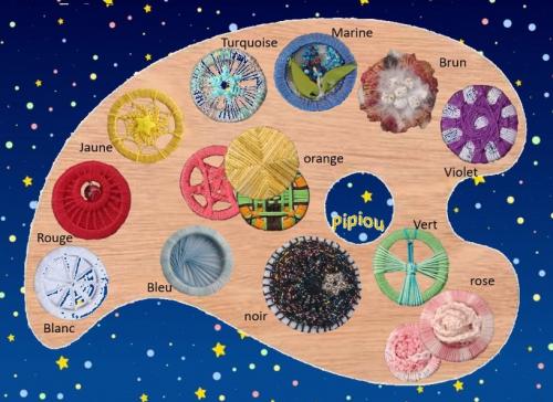 Bouton Dorset : Décembre  en ciel étoilé