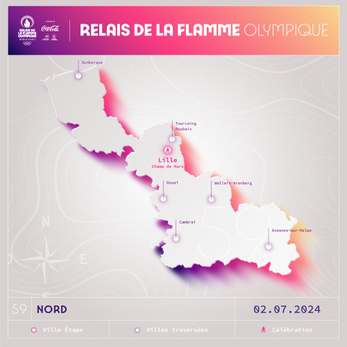 Parcours dans le Nord de la Flamme Olympique 2024 date, horaires et  programme