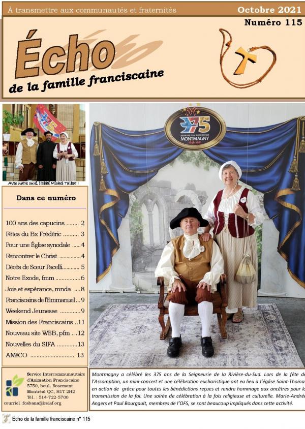 Bulletin de la Famille franciscaine du Québec -  Écho numéro 115
