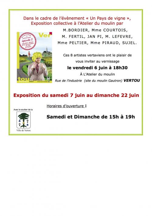 EXPOSITION COMMUNE DU 7 AU 22 JUIN