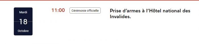 Communiqué de l’elysée *** Hommage aux combattants de la guerre d’Algérie du 18 octobre 2022 aux Invalides