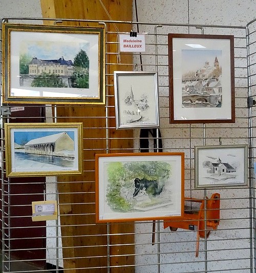 Quelques peintres de la Section-Peinture des Amis du Châtillonnais ont exposé au Salon des Antiquaires 2016 du Lions Club Châtillonnais