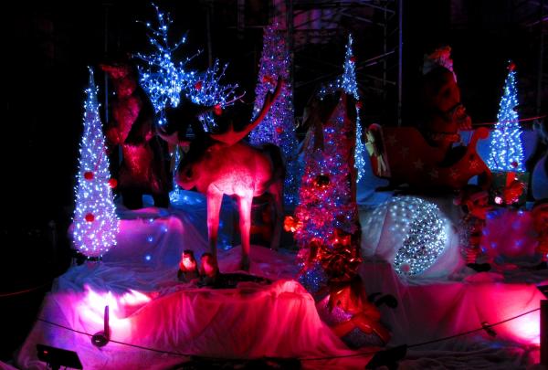 La Mairie de Châtillon sur Seine illuminée pour les fêtes de fin d'année 2017