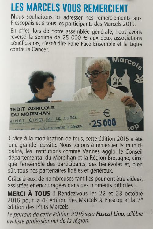 Les "Marcels à Plescop" - Revue de presse 2016 ...