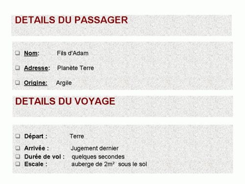 LE VOYAGE DE L'HOMME