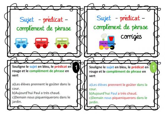 Leçons pour l'analyse grammaticale