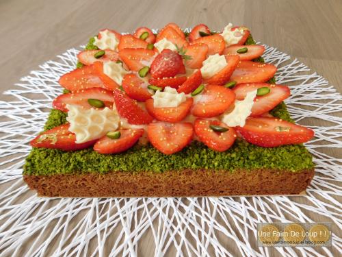 Sablé breton aux fraises & crème caramel 