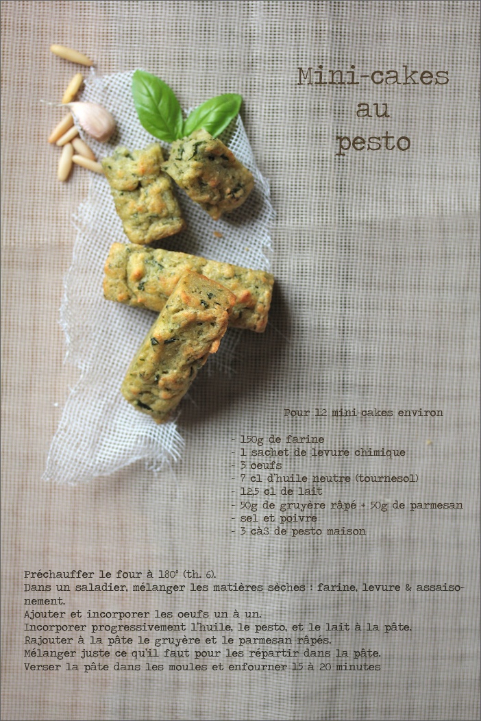 Mini cakes au pesto {avec ou sans oeufs}