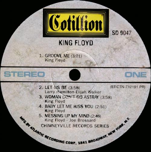 King Floyd : Album " King Floyd " Cotillion Chimneyville Records SD 9047 [ US ]