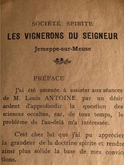 Enseignement par Antoine le Guérisseur (1905)