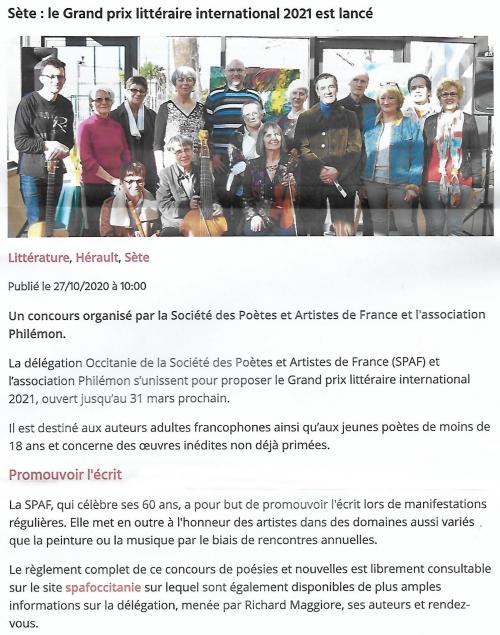 ANNONCES DU CONCOURS