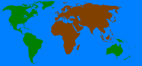 Ancien Monde en brun - Nouveau Monde en vert.png