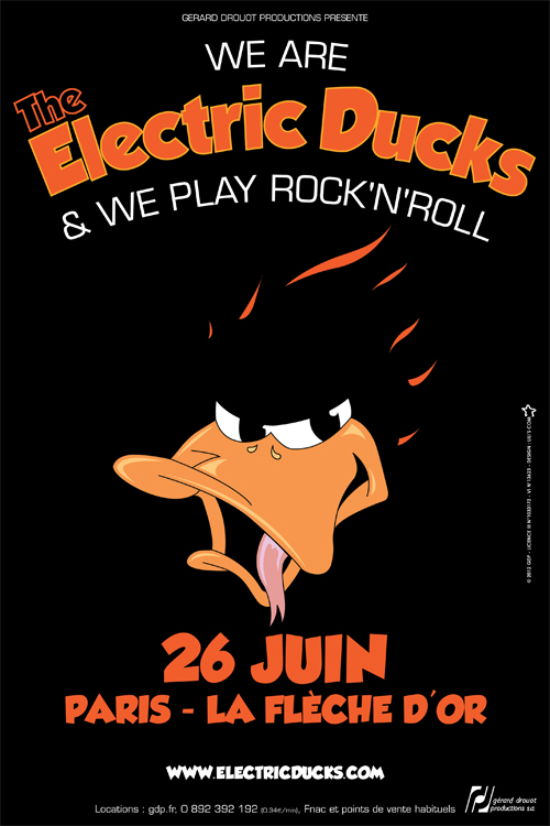 Je vais à la Flèche d'or voir the Electric Ducks le 26 juin