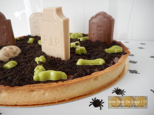 Tarte cimetière d'halloween