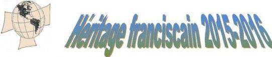 HÉRITAGE FRANCISCAIN - Printemps 2016