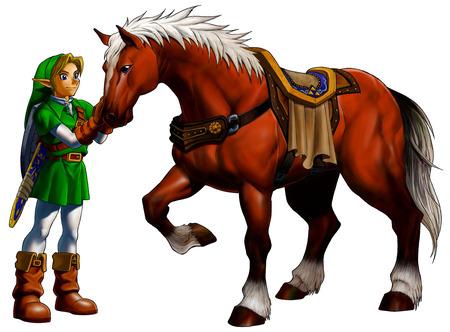 Link tends to his horse, Epona - <i>Ocarina of Time 3D</i>