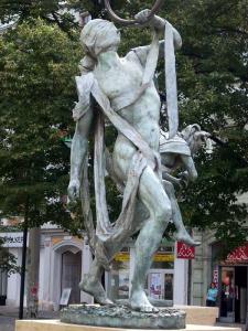 Prague : fontaine...