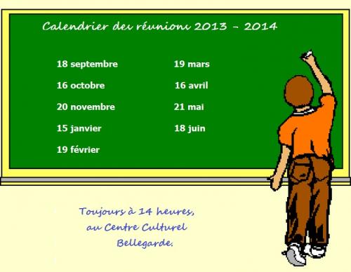 RÉUNIONS 2013 - 2014